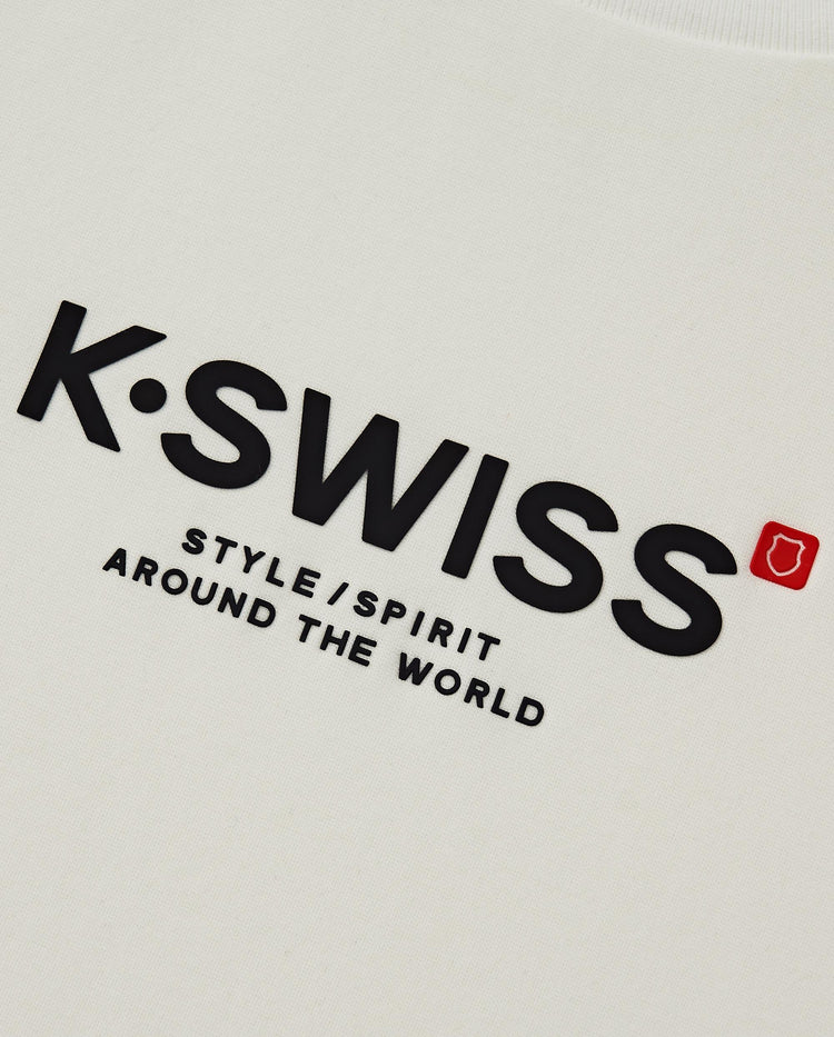 1910769-115 | WOMEN'S K-SWISS LOGO SHORT SLEEVES T-SHIRT | WHITE/SPECIAL