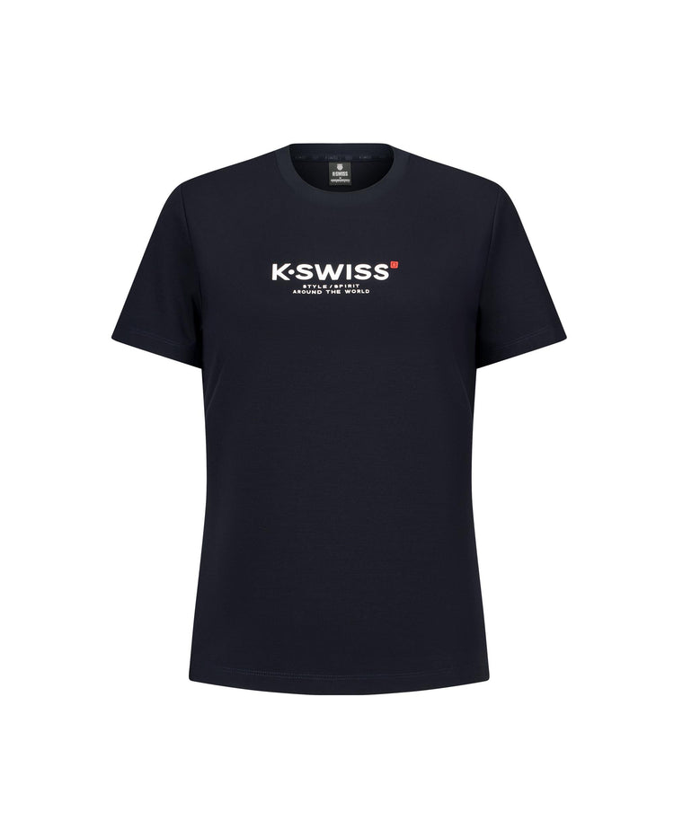 1910769-495 | WOMEN'S K-SWISS LOGO SHORT SLEEVES T-SHIRT | BLUE/MISC