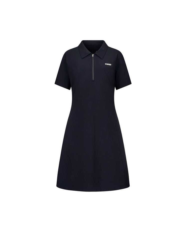 1910772-495 | WOMEN'S K-SWISS LOGO HALF-ZIP POLO DRESS | BLUE/MISC
