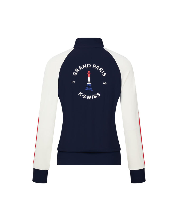 1910784-456 | WOMEN'S GRAND PARIS LOGO COLOR BLOCK JACKET | BLUE/MISC