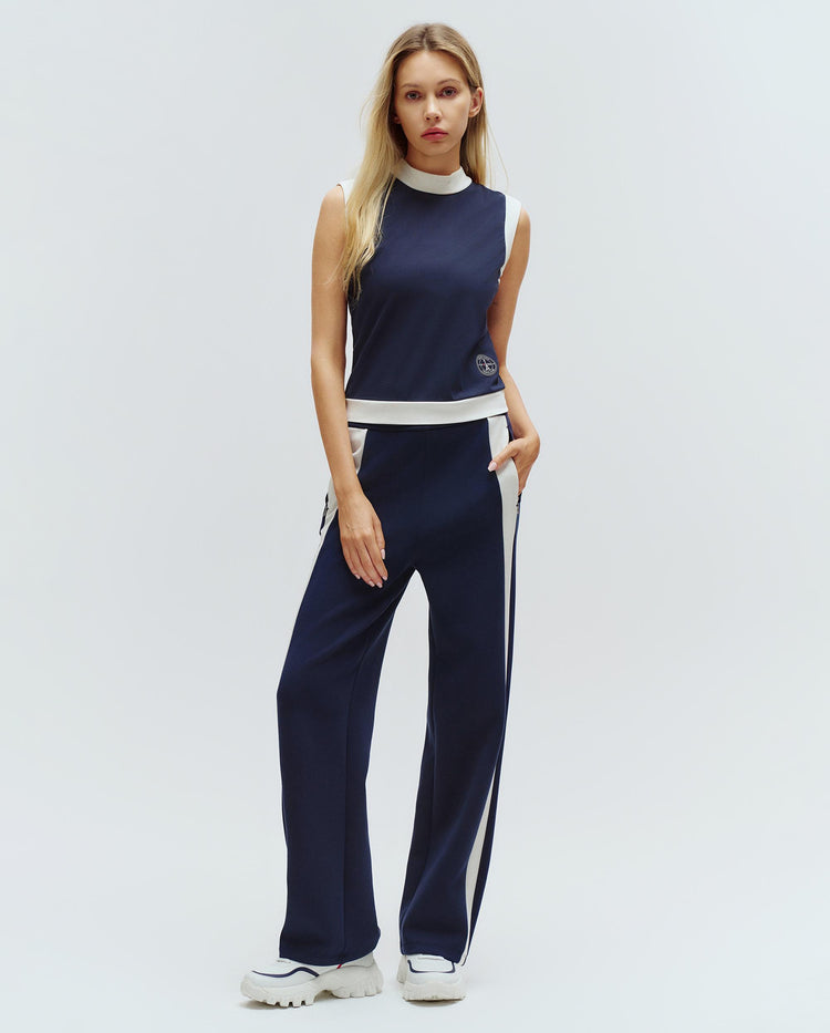 1910787-456 | WOMEN'S LOGO COLOR BLOCKS STAND COLLAR TANK TOP | BLUE/MISC