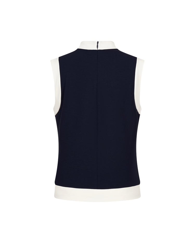 1910787-456 | WOMEN'S LOGO COLOR BLOCKS STAND COLLAR TANK TOP | BLUE/MISC