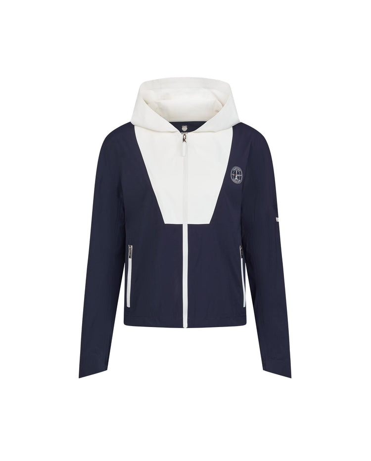 1910788-456 | WOMEN'S LOGO COLOR BLOCK HOODED JACKET | BLUE/MISC