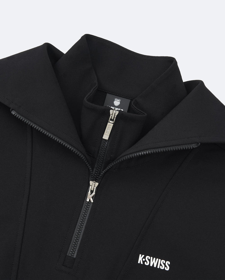 1910820-008 | WOMEN'S LOGO TURTLENECK HALF-ZIP HOODIE | BLACK