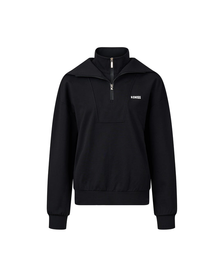 1910820-008 | WOMEN'S LOGO TURTLENECK HALF-ZIP HOODIE | BLACK