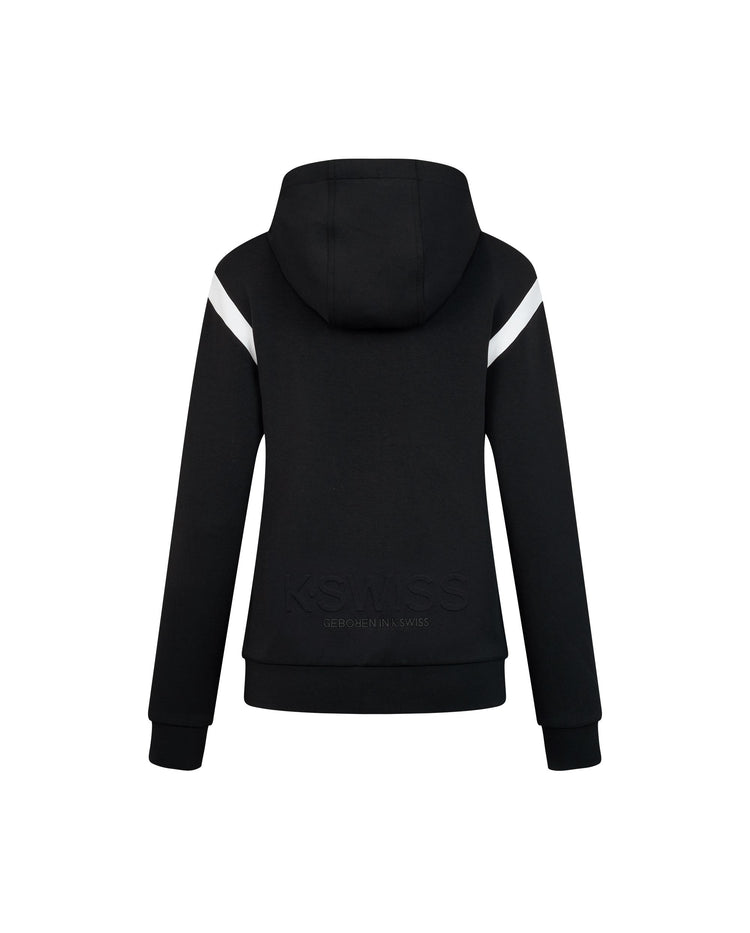 1910824-008 | WOMEN'S K-SWISS LOGO COLOR BLOCKS HOODED JACKET | BLACK