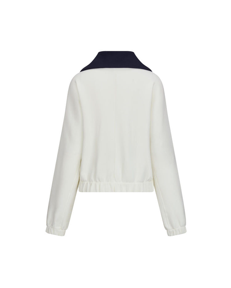 1910844-115 | WOMEN'S COLOR BLOCKS COWL NECK JACKET | WHITE/SPECIAL