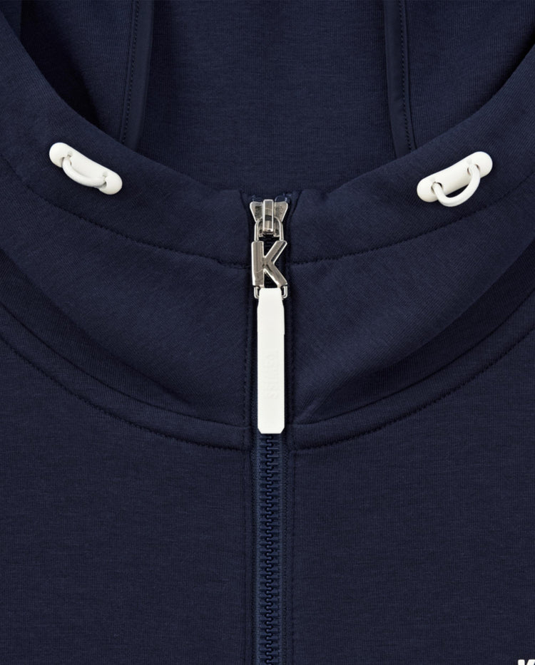 1910878-456 | WOMEN'S K-SWISS LOGO COLOR BLOCK HOODED JACKET | BLUE/MISC