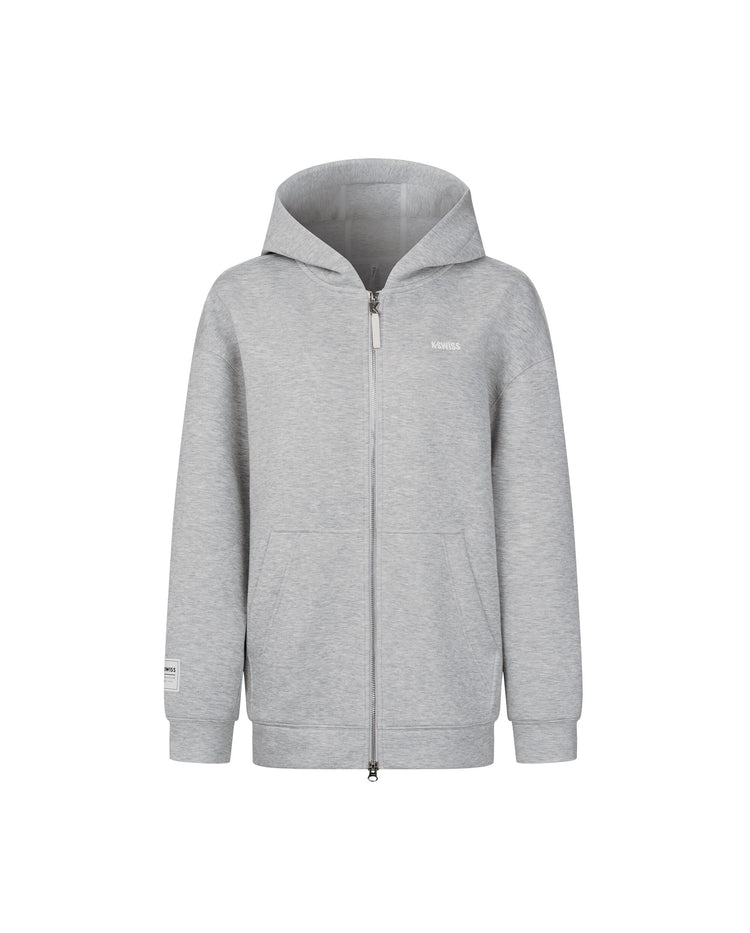 1911495-024 | WOMEN'S K-SWISS LOGO HOODED JACKET | GRAY/RED