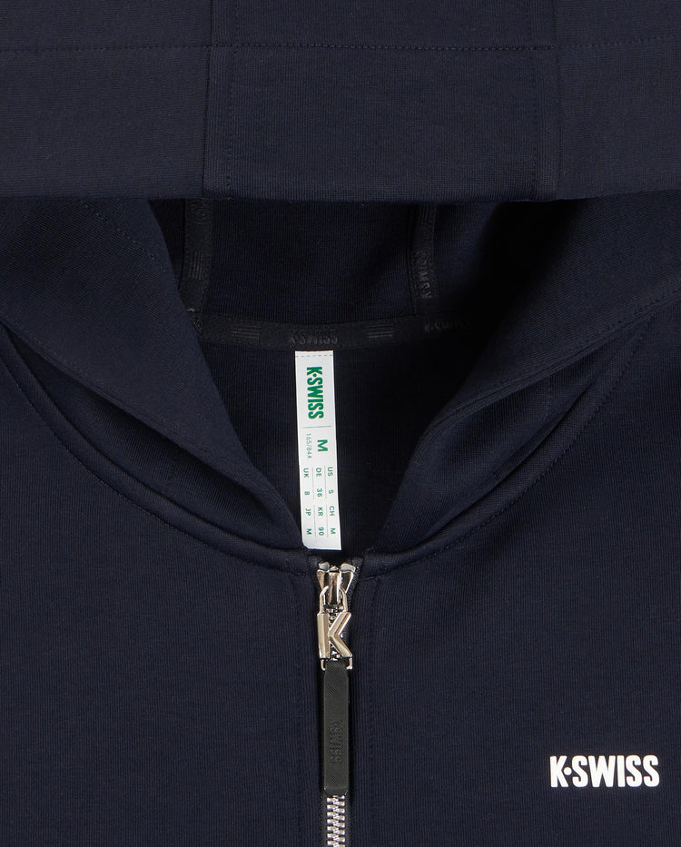 1911495-401 | WOMEN'S K-SWISS LOGO HOODED JACKET | NAVY/WHITE