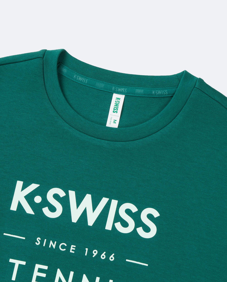 1911502-300 | WOMEN'S K-SWISS TENNIS CLUB LOGO SWEATSHIRT | FOREST GREEN