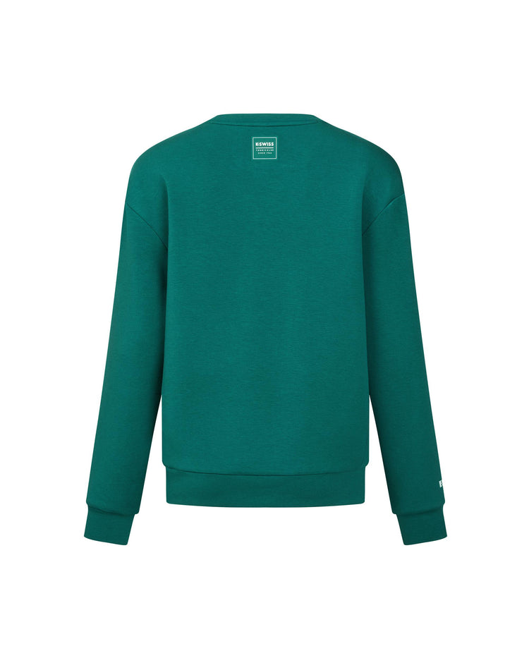 1911502-300 | WOMEN'S K-SWISS TENNIS CLUB LOGO SWEATSHIRT | FOREST GREEN