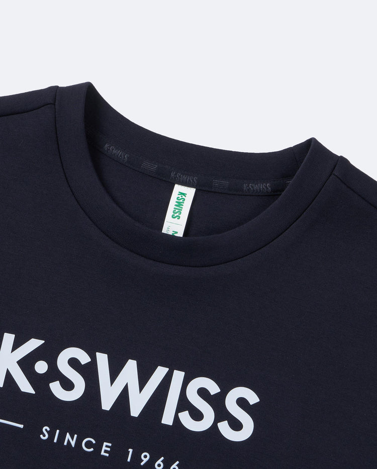 1911502-401 | WOMEN'S K-SWISS TENNIS CLUB LOGO SWEATSHIRT | NAVY/WHITE