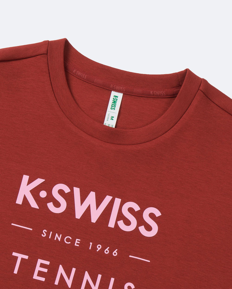 1911502-643 | WOMEN'S K-SWISS TENNIS CLUB LOGO SWEATSHIRT | MERLOT/MISC