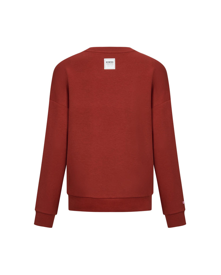 1911502-643 | WOMEN'S K-SWISS TENNIS CLUB LOGO SWEATSHIRT | MERLOT/MISC