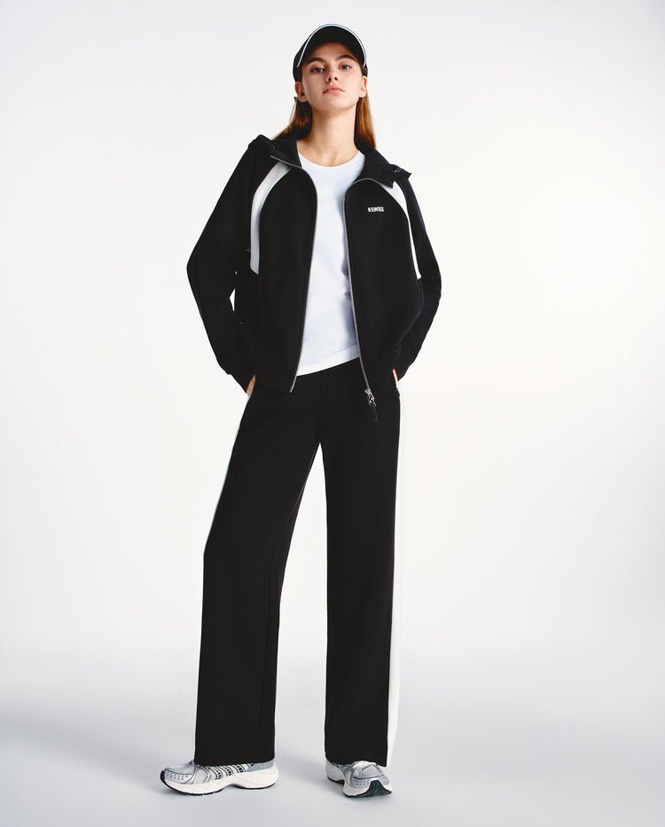 1911510-008 | WOMEN'S K-SWISS LOGO COLOR BLOCKS HOODED JACKET | BLACK
