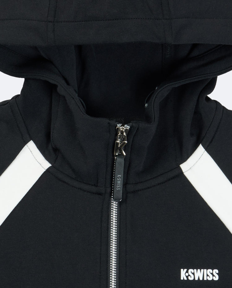 1911510-008 | WOMEN'S K-SWISS LOGO COLOR BLOCKS HOODED JACKET | BLACK
