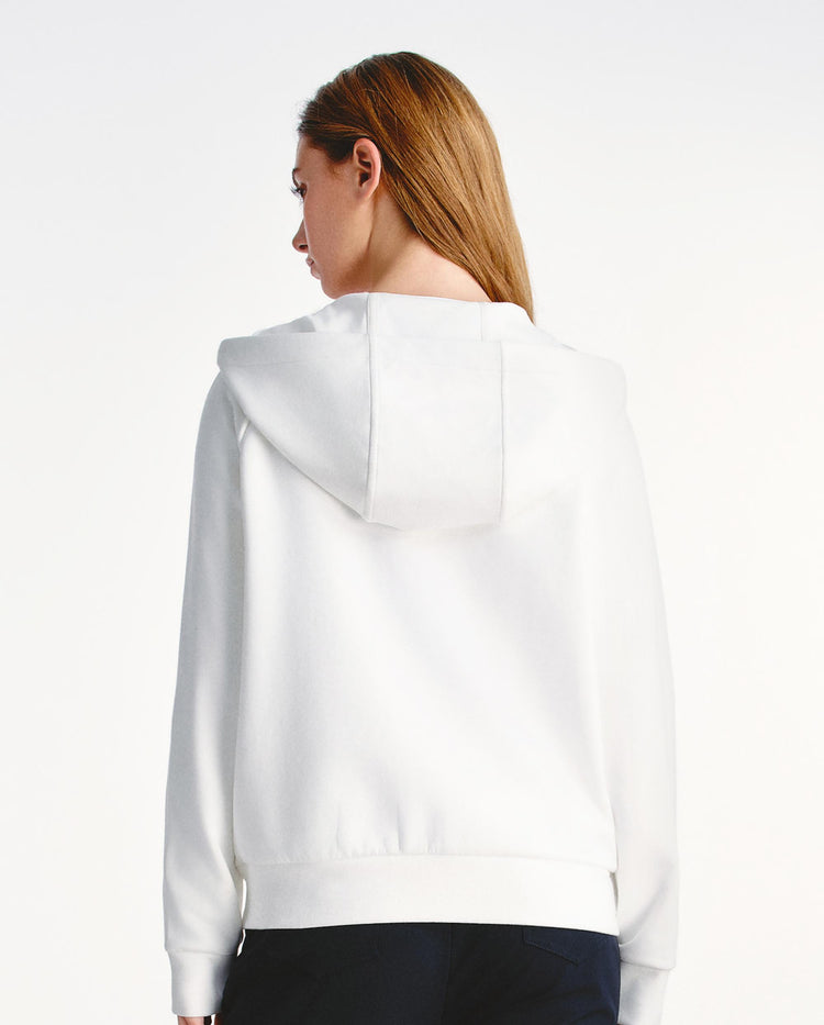 1911510-161 | WOMEN'S K-SWISS LOGO COLOR BLOCKS HOODED JACKET | WHITE