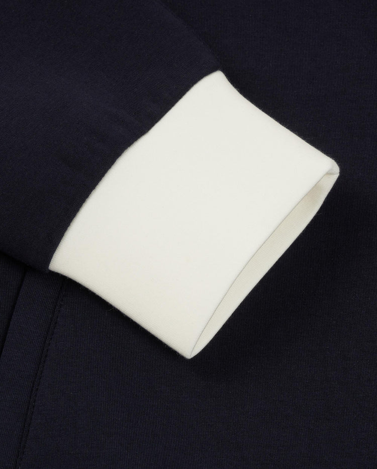 1911514-401 | WOMEN'S TENNIS CLUB LOGO COLOR BLOCKS HOODED JACKE | NAVY/WHITE