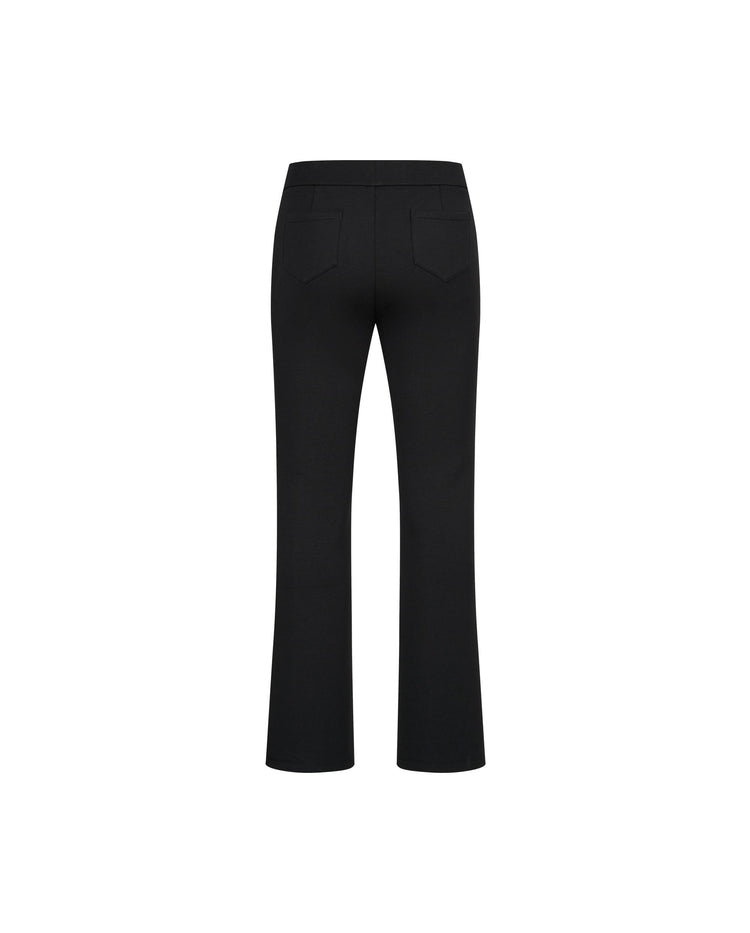 1911515-008 | WOMEN'S K-SWISS LOGO HIGH WAIST FLARED PANTS | BLACK
