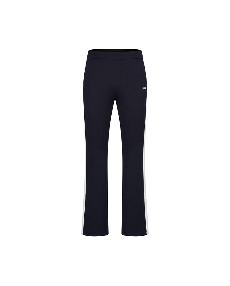 1911515-401 | WOMEN'S K-SWISS LOGO HIGH WAIST FLARED PANTS | NAVY/WHITE