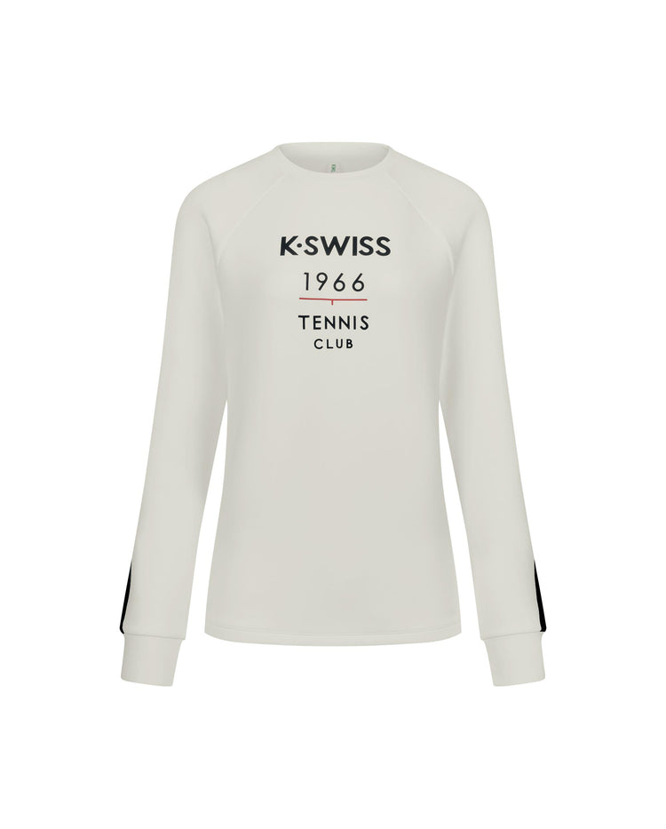 1911516-161 | WOMEN'S K-SWISS TENNIS CLUB SWEATSHIRT | WHITE