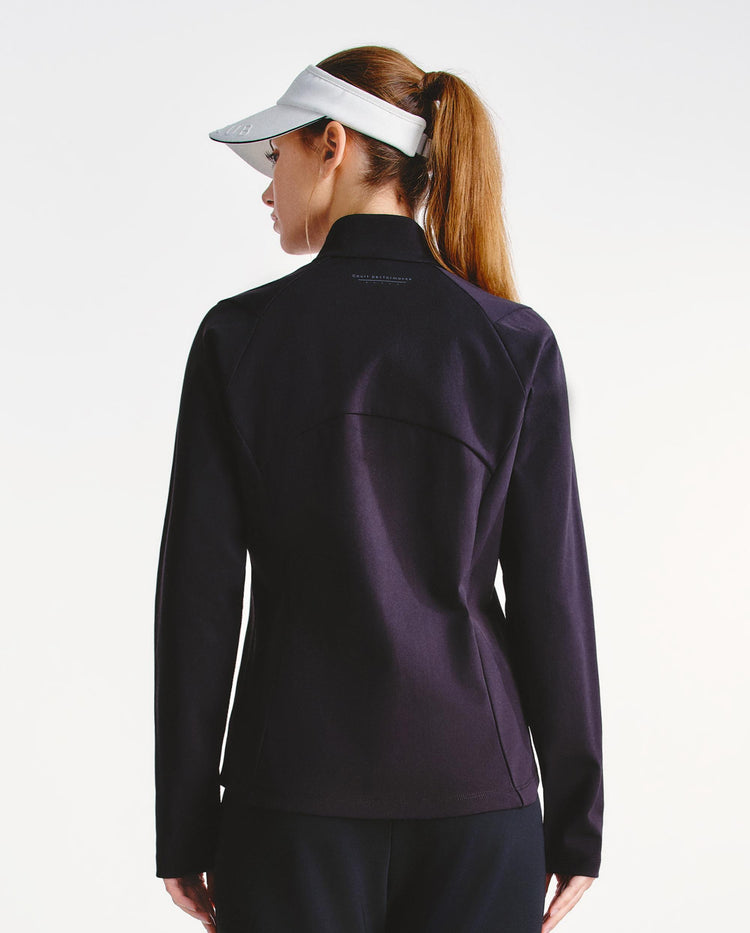 1911517-008 | WOMEN'S K-SWISS LOGO STAND COLLAR JACKET | BLACK