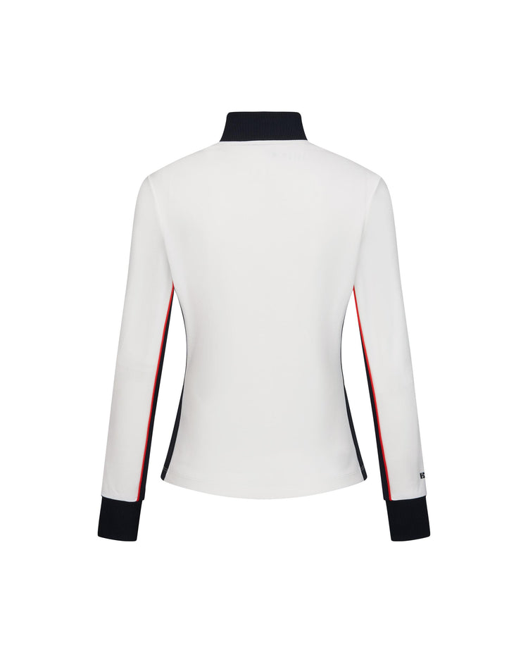 1911549-161 | WOMEN'S LOGO COLOR BLOCKS STAND COLLAR JACKET | WHITE