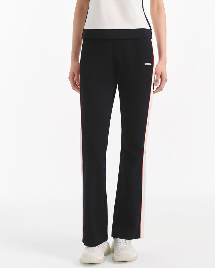 1911550-401 | WOMEN'S LOGO HIGH WAIST SIDE TAPED FLARED PANTS | NAVY