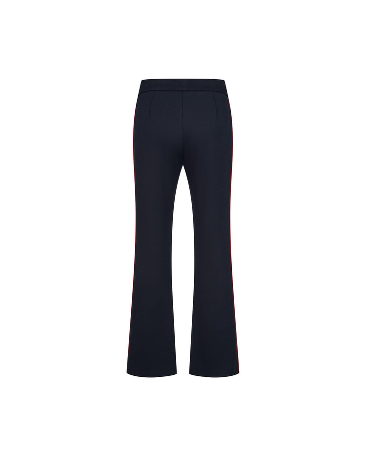 1911550-401 | WOMEN'S LOGO HIGH WAIST SIDE TAPED FLARED PANTS | NAVY