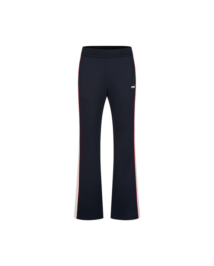 1911550-401 | WOMEN'S LOGO HIGH WAIST SIDE TAPED FLARED PANTS | NAVY