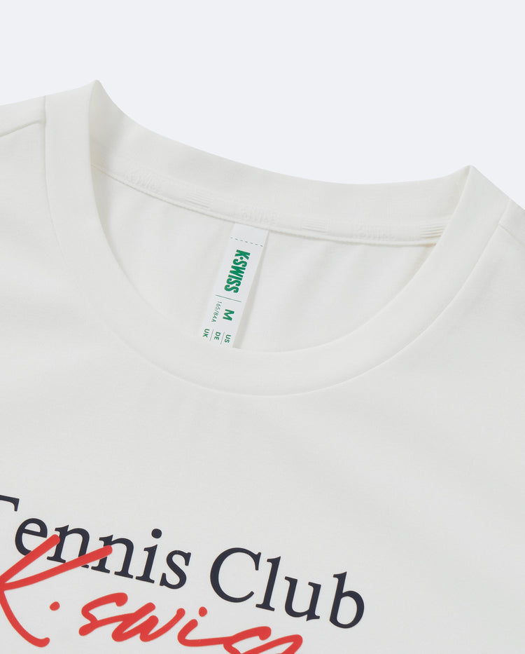 1911552-161 | WOMEN'S K-SWISS TENNIS CLUB LOGO T-SHIRT | WHITE