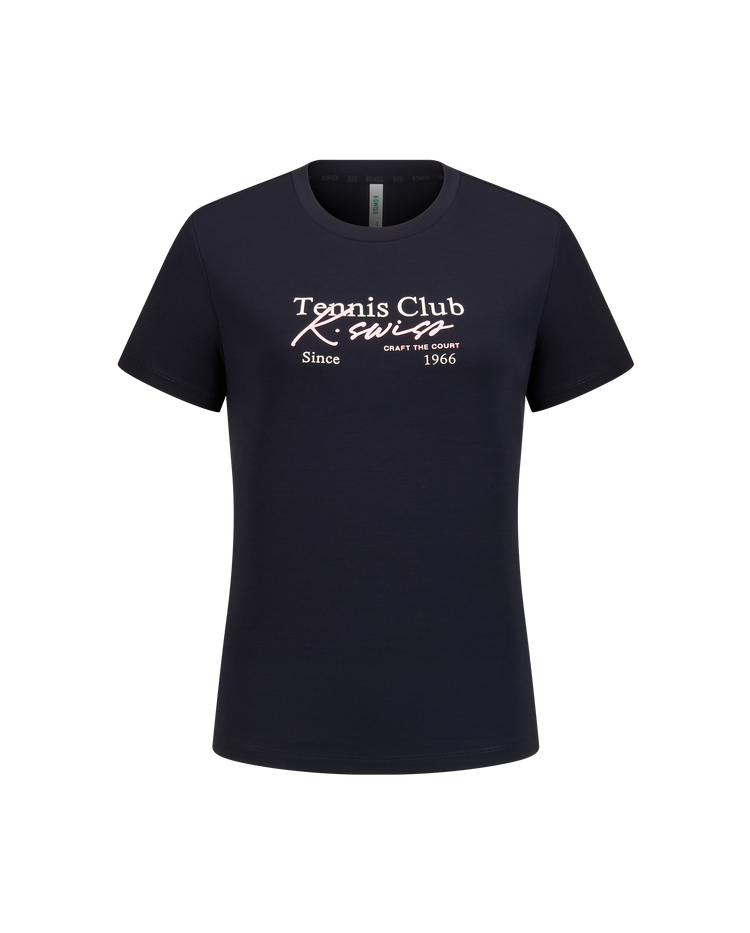 1911552-401 | WOMEN'S K-SWISS TENNIS CLUB LOGO T-SHIRT | NAVY
