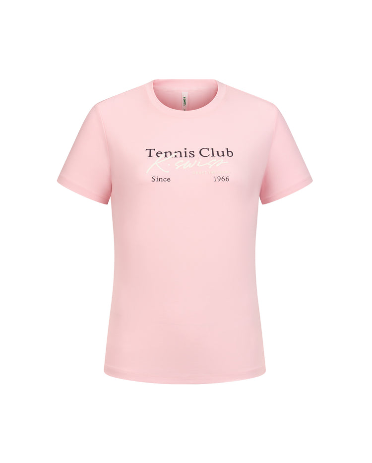 1911552-605 | WOMEN'S K-SWISS TENNIS CLUB LOGO T-SHIRT | PINK