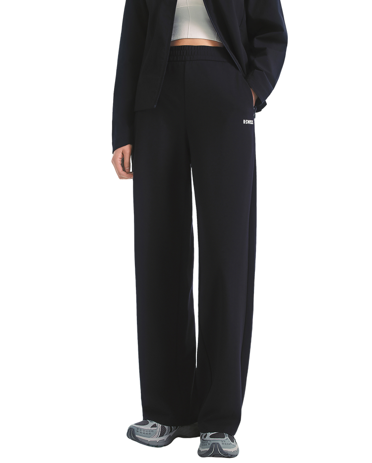 1911577-401 | WOMEN'S K-SWISS LOGO HIGH WAIST FLARED PANTS | NAVY