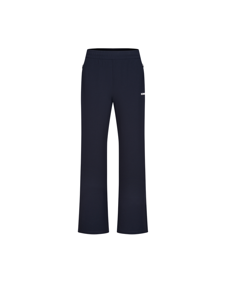 1911577-401 | WOMEN'S K-SWISS LOGO HIGH WAIST FLARED PANTS | NAVY