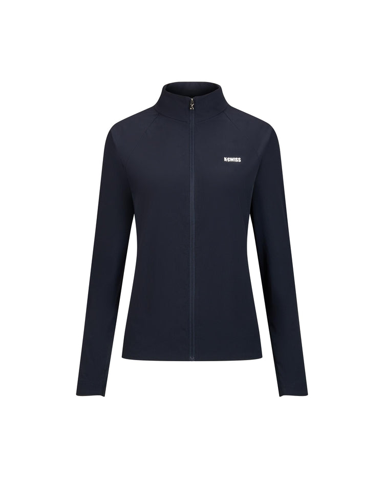 1911578-401 | WOMEN'S K-SWISS LOGO STAND COLLAR JACKET | NAVY