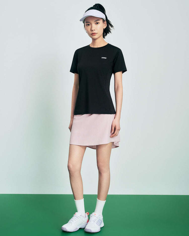1911665-008 | WOMEN'S K-SWISS LOGO QUICK DRY T-SHIRT | BLACK