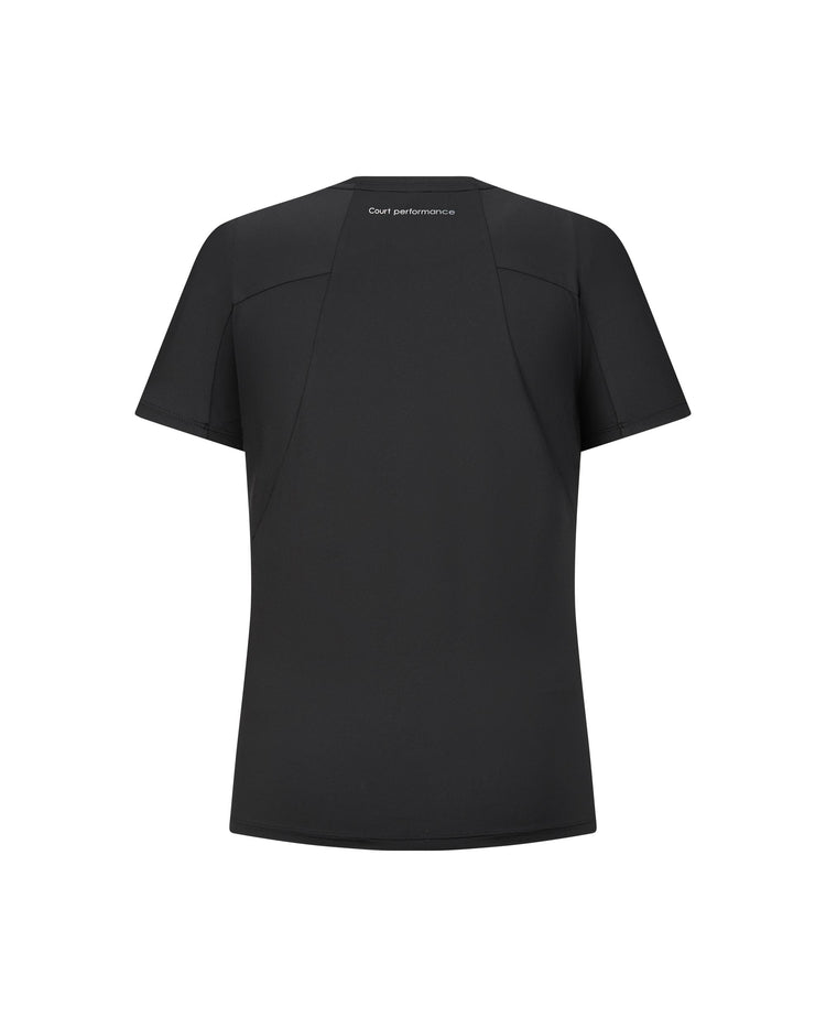 1911665-008 | WOMEN'S K-SWISS LOGO QUICK DRY T-SHIRT | BLACK