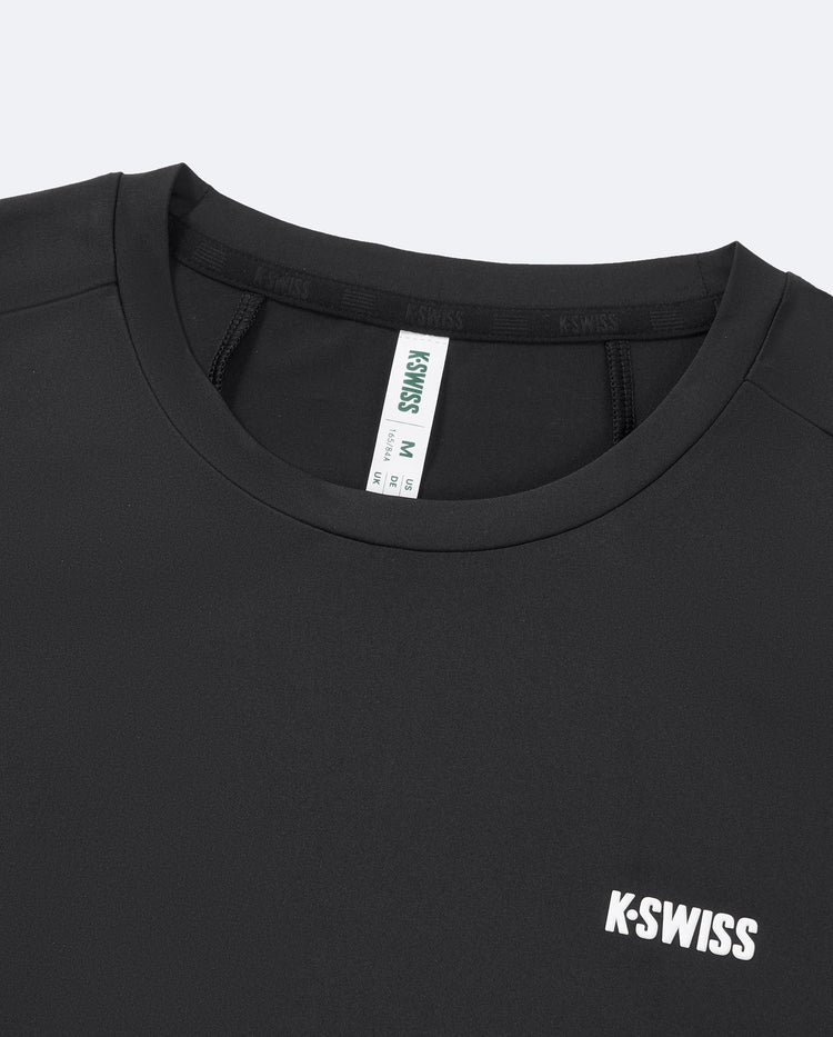 1911665-008 | WOMEN'S K-SWISS LOGO QUICK DRY T-SHIRT | BLACK