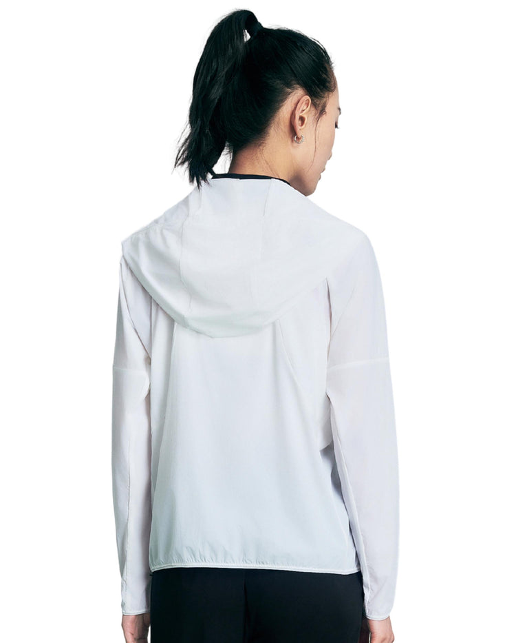 1911672-101 | WOMEN'S LOGO UPF50+ COOL FEEL HOODED JACKET | WHITE