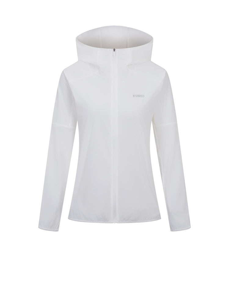 1911672-101 | WOMEN'S LOGO UPF50+ COOL FEEL HOODED JACKET | WHITE