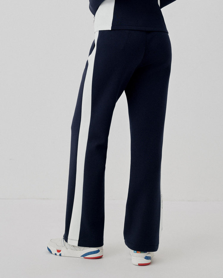 1912105-014 | WOMEN'S K-SWISS LOGO LOOSE FIT SIDE TAPED PANTS | NAVY