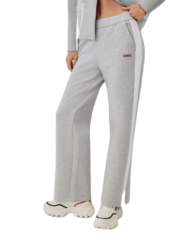 1912105-963 | WOMEN'S K-SWISS LOGO LOOSE FIT SIDE TAPED PANTS | GREY
