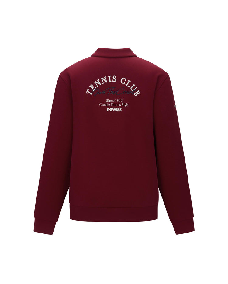 1912108-659 | WOMEN'S TENNIS CLUB LONG SLEEVES POLO SWEATSHIRT | RED