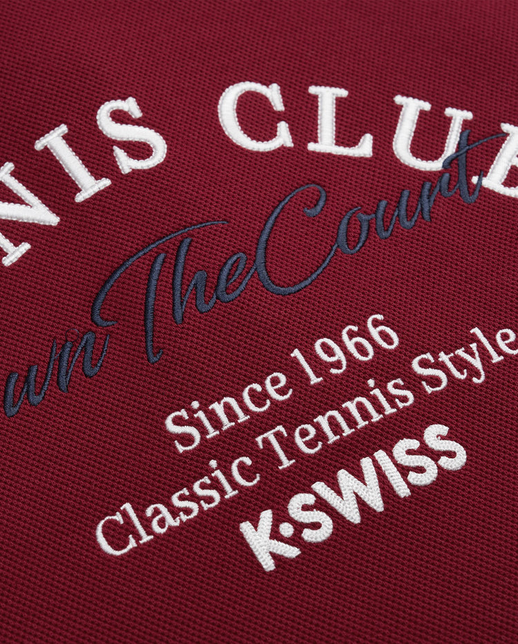 1912108-659 | WOMEN'S TENNIS CLUB LONG SLEEVES POLO SWEATSHIRT | RED