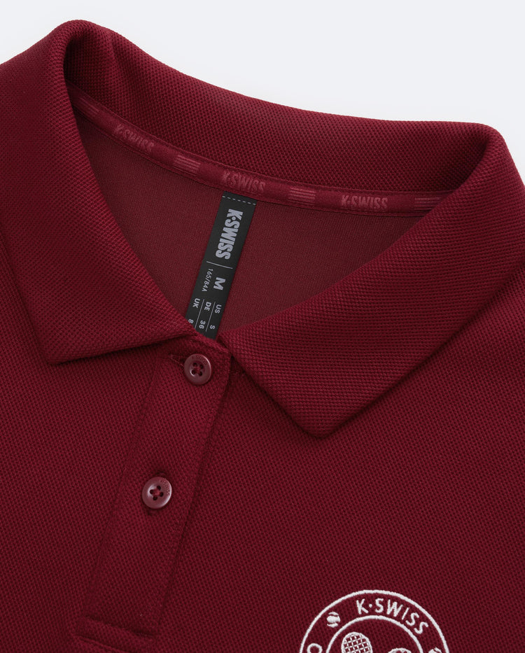 1912108-659 | WOMEN'S TENNIS CLUB LONG SLEEVES POLO SWEATSHIRT | RED