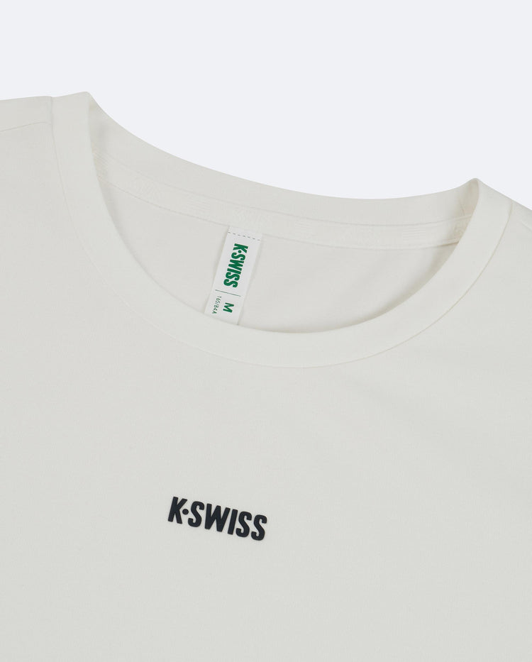 1912109-115 | WOMEN'S K-SWISS LOGO LONG SLEEVES T-SHIRT | CREAM WHITE