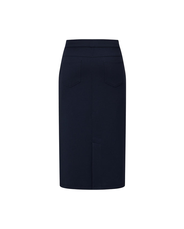 1912110-014 | WOMEN'S K-SWISS LOGO MIDI SKIRT | NAVY