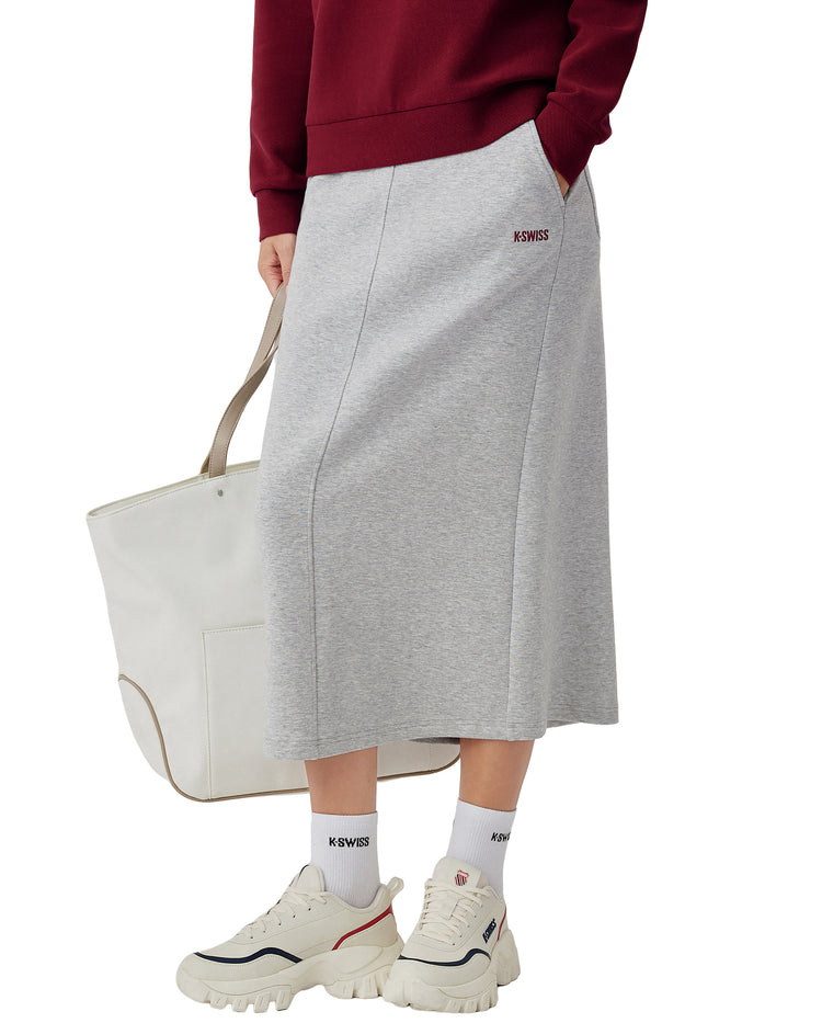 1912110-963 | WOMEN'S K-SWISS LOGO MIDI SKIRT | GREY